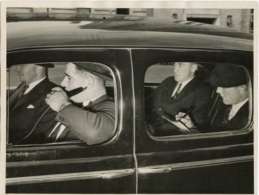 Photograph, Wireless Patrol 1943. L Patterson 9225 front passenger. J O'Conner 9186 right rear