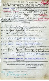 Record of Conduct and Service (Charles Alfred Taylor)