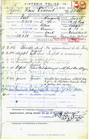 Record of Conduct and Service (Leslie Moore Vincent)