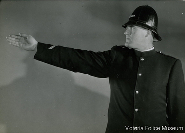 Photograph (William Arthur Poulter, January 1944), Traffic signal poses, January 1944