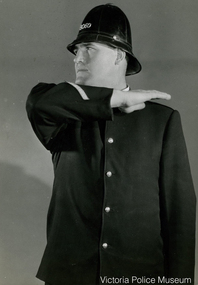 Photograph (William Arthur Poulter, January 1944), Traffic signal poses, January 1944