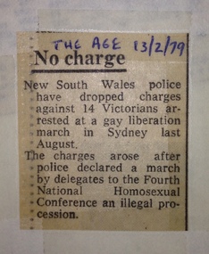 Article, No charge, The Age, 13 February 1979
