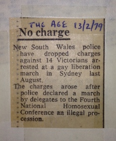 Article, No charge, The Age, 13 February 1979, 13 February 1979