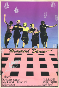 Poster, Wimmins' dance, 1981