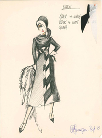 Costume design, Thompson, Anthony, Costume design for Karen in The Line-Up, Capriccio's, September 1975, September 1975