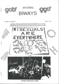 Periodicals, Australian Bisexual Network, National Biways, 1992-1999