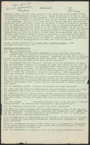 Ephemera, Radicalesbians, Bisexuality [Conference Paper], Radicalesbian Conference, Sorrento, Victoria, 6-8 July 1973, 1973