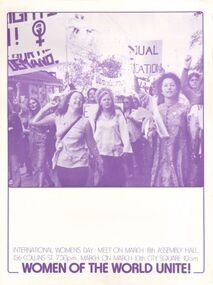 Poster, Women of the world Unite! : International Women's Day, Melbourne, 8 March 1975, 1975