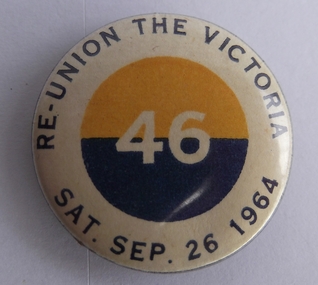 46th Battalion re-union badge, Thomas Adams Collection