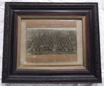 Framed Photo of 18th Bn 7th Reinforcments  WW1, 1915