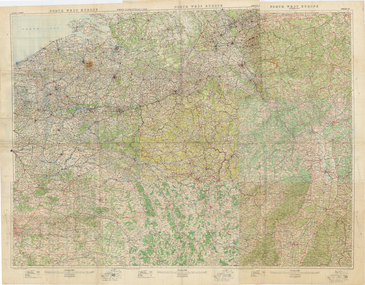 1:250,000 COMPOSITE WALL-MAP NORTHWEST EUROPE. Ordnance Survey Office, Southampton, 1914