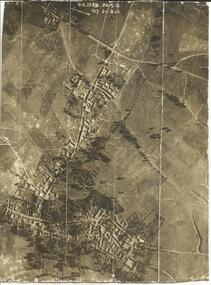 AERIAL PHOTOGRAPH, (Vertical shot of battle field, shelled/bombed out village) 30/9/1916, 3.C.1159, N7. 20.B &C