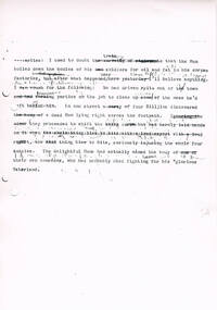 Propaganda tract, produced by Bob, 20 September 1918.  Perhaps much later in life, it was retracted and dismissed as "All rot!" in a hand-written, blue 'Censor's pencil-note across the typing.  A second version suggests that the victims of the booby-trapped body were Belgian soldiers