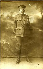 FIVE 5 PHOTOS: BOB & HAROLD at the various stages of their War service: Bob as Stretcher Bearer with the 6th Field Ambulance and later as Confidential Clerk to General Sir John Monash, GOC Australian Corps; Harold as A/B Driver, R.A.NB.T. serving at Gallipoli and, later, as 2nd Lieutenant, 47th Battery, 12th Brigade, Australian Field Artillery.  The image of  Mother (Rosina Snape) and her two soldier boys was prominently displayed at home, on the mantle-piece