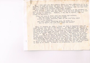 A RETROSPECTIVE ON THE SOLDIERING LIFE OF HAROLD (undated and unfinished, but probably September 1918).  HAROLD'S COMMISSION as 2nd LIEUTENANT