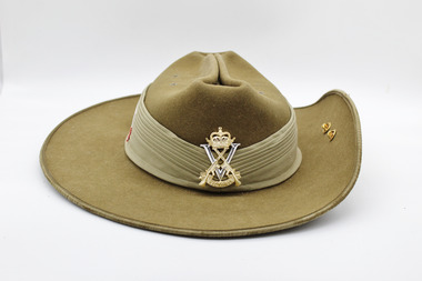 Army Slouch Hat, John Bardsley & Son Pty Ltd, Hat Khaki, fur Felt, Unknown - estimated in1980s