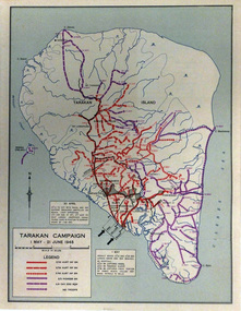 Map, TARAKAN CAMPAIGN.  1st May-21st June 1945