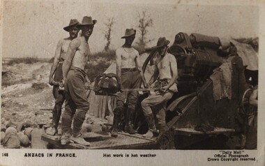 Work on paper - Postcard propaganda WW1 (see Notes), ANZACS IN FRANCE, WW1 in England by Daily Mail
