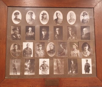 Artwork, other - Members of Warrnambool Club 1914 - 1918, Framed Photos of Members of Warrnambool Club 1914 - 1918 who served in the great war