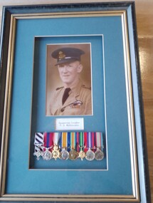 Photograph; Paul Joseph McGinness + Medals, Squadron Leader P. J. McGinness