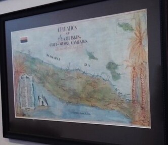 Photograph - Aitape Wewak Campaign Map WW2, Aitape Wewak Campaign. 2/2 Battalion Jan-Aug 1945