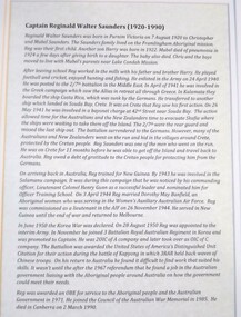 Work on paper - Reg Saunders' Biography
