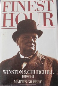 Book, BOOK: Finest Hour - Winston Churchill 1939-1941