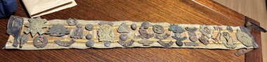 French WWI Souvenir Double Clasp Belt, Gloire aux Allies 1914