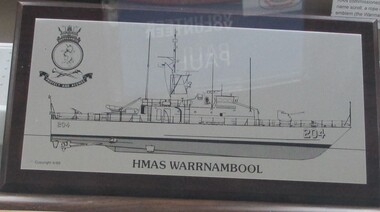Drawing - HMAS Warrnambool 204 drawing, HMAS Warrnambool 204