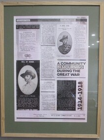 Newspaper - A Community in Mourning During the Great War