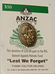Badge - Lapel Pin, Remember the ANZAC's Lapel Pin