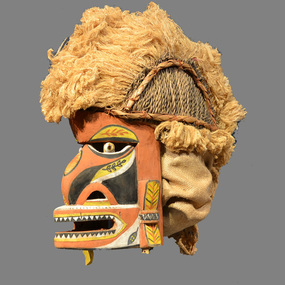 Malagan Tantanua Carved Wooden Mask, 1990s