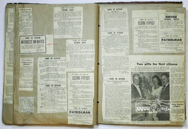 Folder, Shire of Eltham, Newsclippings from the Shire of Eltham Vol 1 Sept 1959-Aug 1969, 1960s
