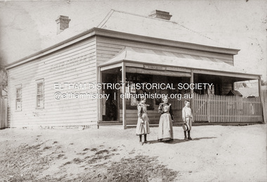 Photograph, Baker and Grocer shop, cnr. Main Road and York Street, Eltham, c.1902