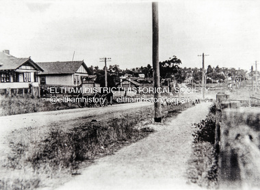 Photograph, Main Road, Eltham, looking south near Diamond Street, c.1937