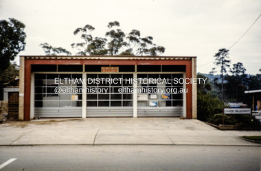 Photograph, Eltham Fire Station, 909 Main Road, Eltham, July 1986