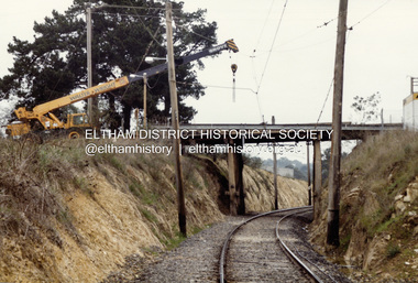Photograph - Colour Print, Russell Yeoman, Upgrading the old Silver Street Railway Bridge, Eltham, c.1988