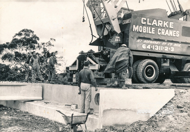 Photograph, Construction of Lower Plenty Bridge, Main Road, c.August 1966, 1966
