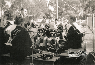 Photograph, Shire of Eltham Brass Band at Arthurs Creek, 1 Sep 1962, 1/9/62