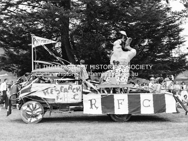 Photograph, Research Football Club float, Ersilac Parade, Easter Show, Eltham c.1959, 1960