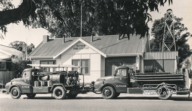Photograph, Hugh Fisher, Eltham Fire Station, east side of Main Road, 1950s, 1950s