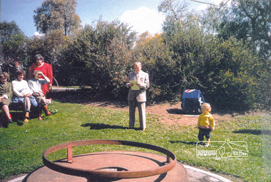 Photograph, Fitting of Time Capsule, Eltham, 1987, 1987