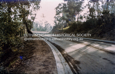 Photograph, Ruth H. Pendavingh, Reconstruction of Main Road from Main Road Bridge to Mount Pleasant Road, Eltham, 1984
