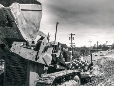 Photograph, Hugh Fisher, Construction of dual road, Main Road, Eltham