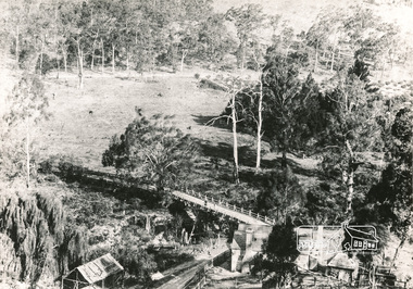 Photograph, Original wooden bridge at Hurstbridge