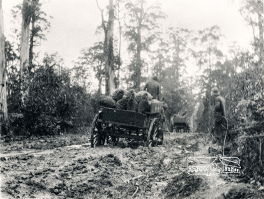 Photograph, The Hurstbridge-Kinglake road during bad weather, 1918