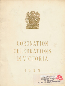 Book, Coronation celebrations in Victoria, 1953, 1953