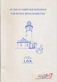 Book, Eric J. Martin, Access to heritage buildings for people with disabilities /​ prepared by Eric J. Martin, 1997c