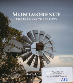 Book, Montmorency: The Farm on the Plenty by Maureen Jones, 2015