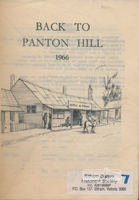 Book, Back to Panton Hill 1966, 1966
